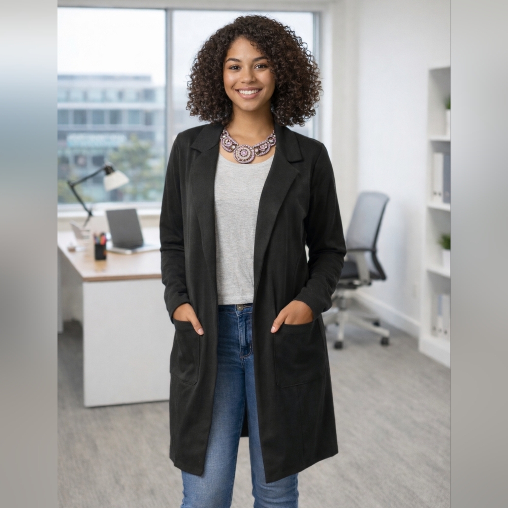 NWT Black LulaRoe Sarah Cardigan duster size xs‎ stretch